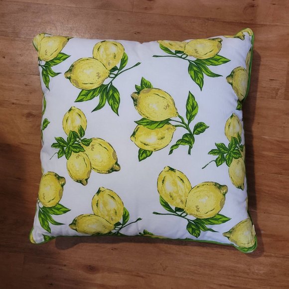 April Cornell Lemon Yellow Decorative Pillow with Zippers 20 x 20 (Quantity 1) - Picture 2 of 10